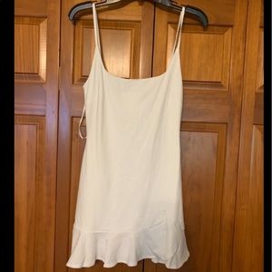 White mini princess Polly ruffled dress